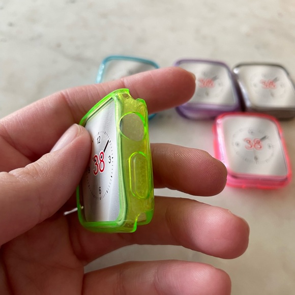New- Set of 5 Apple Watch 38mm bumper cases - Picture 7 of 9